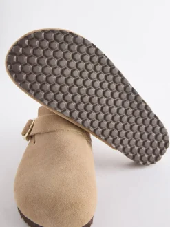 Next neutre - sabots en cuir avec semelle plantaire Clearance