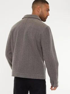 Threadbare neutre - Veste à boutons brossés-chemise Clearance