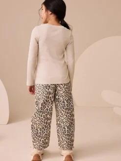 Next - Top côtelé à manches longues (3-16ans) neutre Outlet