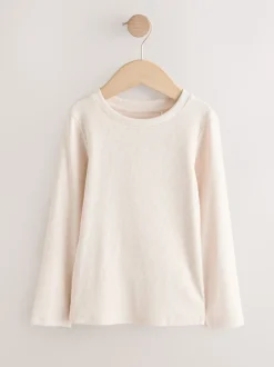 Next - Top côtelé à manches longues (3-16ans) neutre Outlet
