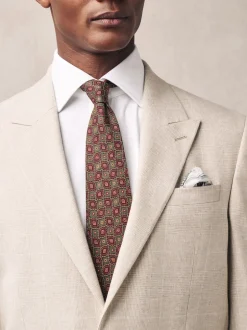 Next neutre - Veste de costume à carreaux en lin Blend coupe régulière