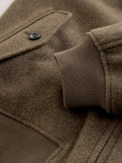 Next neutre - Veste Harrington doublée de borg en laine