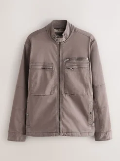 Next neutre - Veste zippée doublée de peau de mouton New