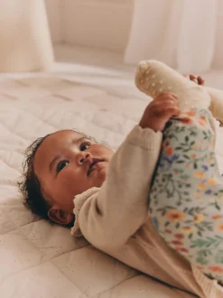 Next Neutre canard/Vert sauge Ditsy - Pull et Leggings en maille Bébé Ensemble 2 Pièces (0mois-3ans) Online