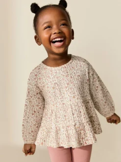 Next Neutre Ditsy Fleuri - Ensemble chemisier et legging à manches longues (3mois-7ans) Clearance