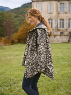 Seraphine Neutre imprimé léopard - Imperméable de Grossesse et de portage 3-en-1 Outlet