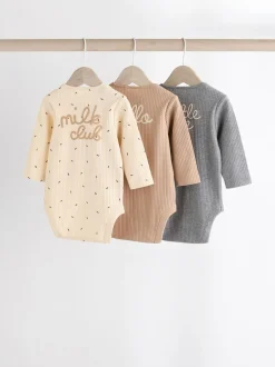 Next Neutre Milk Club - Lot de 3 bodys bébé New