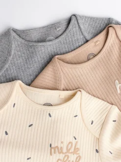 Next Neutre Milk Club - Lot de 3 bodys bébé New