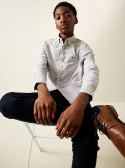 Next - Chemise Oxford (3-16ans) Neutre vichy