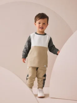 Next Neutre/gris - Ensemble T-shirt et Jogging à manches longues (3mths-7yrs) Online
