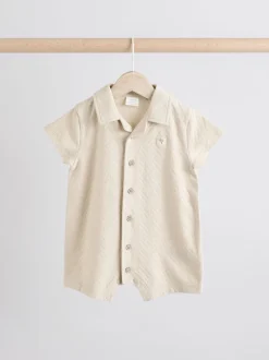 Next Neutre/kaki - Lot de barboteuses texturées bébé 2 Hot