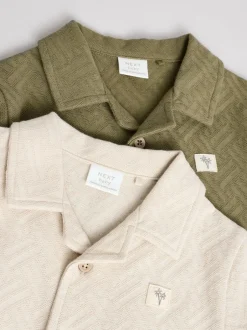 Next Neutre/kaki - Lot de barboteuses texturées bébé 2 Hot