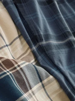 Next Neutre/Marine - Lot de 2 pyjamas à manches courtes en jersey à carreaux Online