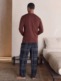 Next Neutre/Marine - Lot de 2 pyjamas à manches courtes en jersey à carreaux Online