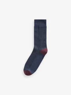 Next Neutre/Marine - Pattern Smart Socks 5 Pack Outlet