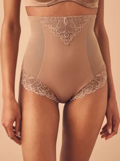 Next Neutre/marron fauve - Slips gainants fermes pour le contrôle du ventre Slips taille super haute Hot