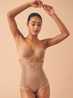 Next Neutre/marron fauve - Slips gainants fermes pour le contrôle du ventre Slips taille super haute Hot