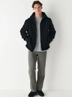 Next Noir - À capuche - Polaire en peau de mouton Hot