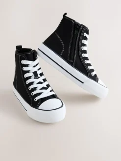 Next - À lacets High Top Trainers Noir