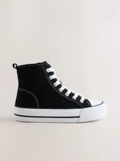 Next - À lacets High Top Trainers Noir