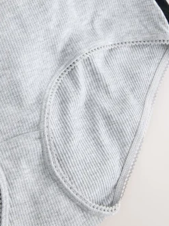 Next Noir - 7 Slips Lot en coton côtelé Sale