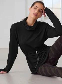 Next Noir - Active Col bénitier Sweat Top New