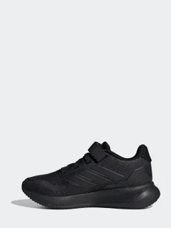 adidas - Baskets de course Runfalcon 5 à lacets élastiques pour enfant Noir