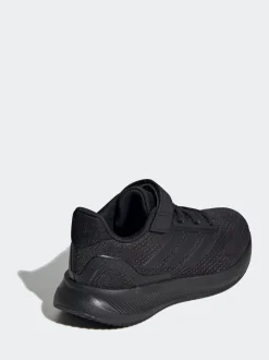 adidas - Baskets de course Runfalcon 5 à lacets élastiques pour enfant Noir