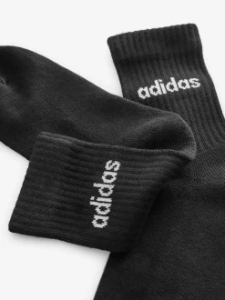 adidas - Linear Crew Cushioned Socks 3 Pack Noir New