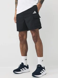 adidas Noir - Petit short Essentiel Logo Cargos Chelsea New