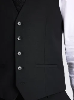 MOSS Noir - Ajusté - Gilet de costume extensible Online