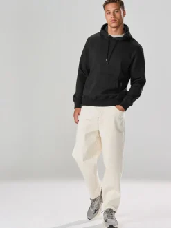 Next - Ajustement régulier - Sweat-shirt à capuche en jersey riche en coton épais Noir New