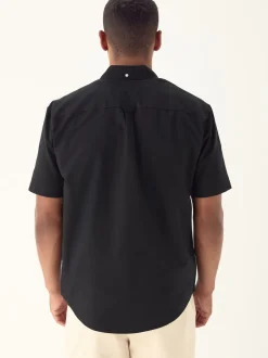 Next - Ajustement régulier - Chemise Oxford à manches courtes Noir Online