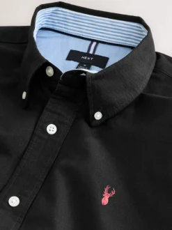 Next - Ajustement régulier - Chemise Oxford à manches courtes Noir Online