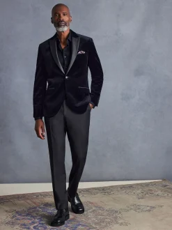 Next Noir - Ajustement régulier - Blazer Signature Pontoglio en velours italien Best