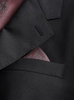 Next Noir - Ajustement régulier - Veste de costume Signature Nova Fides en 100% laine italienne New