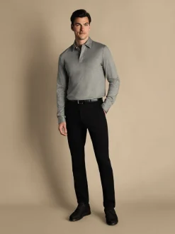 Charles Tyrwhitt Noir - Ajustement régulier - Chino Français Slim Fit Ultimate sans fer Sale