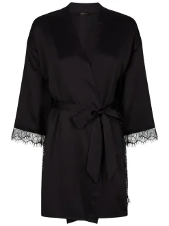 Ann Summers Noir - Satin Robe de chambre Cherryann Peignoirs Sale