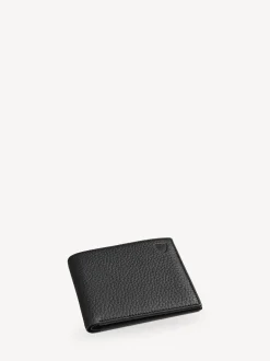 Aspinal of London Noir - Billfold Wallet 8CC Pebble avec cuir intérieur lisse Online