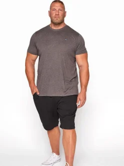 BadRhino Big & Tall Noir - Short extensible à taille élastiquée Chinos Hot