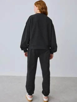 Baker by Ted Baker Noir - Ensemble 2 pièces à Imprimé floqué sweat carré et Joggings à poignets Outlet