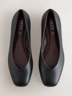 Next Noir - Ballerines Forever Comfort® en cuir à bout carré Online