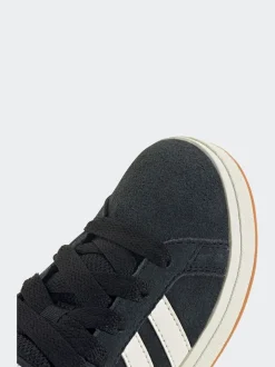 adidas - Baskets Grand Court 00s en daim et dentelle pour enfant Noir New