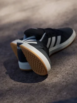 adidas - Baskets Grand Court 00s en daim et dentelle pour enfant Noir New