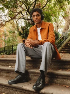 Base London Noir - Baskets Clapton Brogue Discount