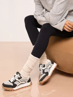 Lipsy Noir - Baskets de sport À lacets Chunky Tapis de couloir New