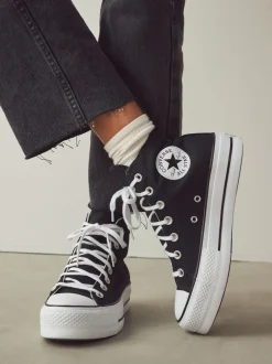 Converse Noir - Baskets montante pâle à plateformes élévatrices Best