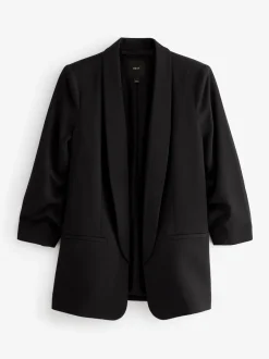 Next - Blazer décontracté à manches froncées Noir Online