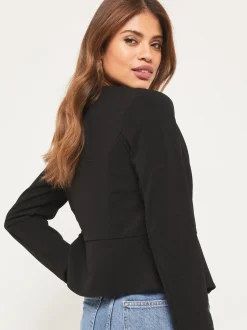 Lipsy - Blazer sans col Raccourci Noir Best
