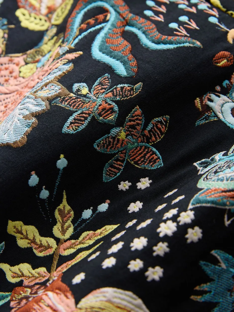 Next Noir - Blouson bomber en jacquard fleuri Clearance